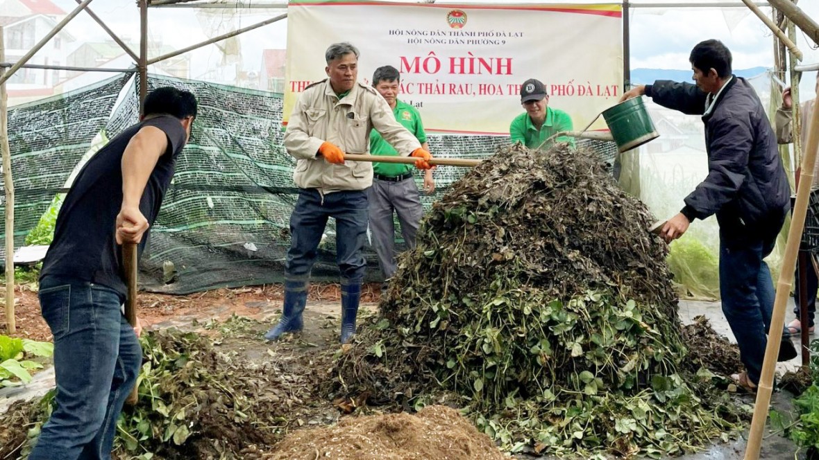 Đà Lạt: Xử lý rác thải nông nghiệp thành phân hữu cơ