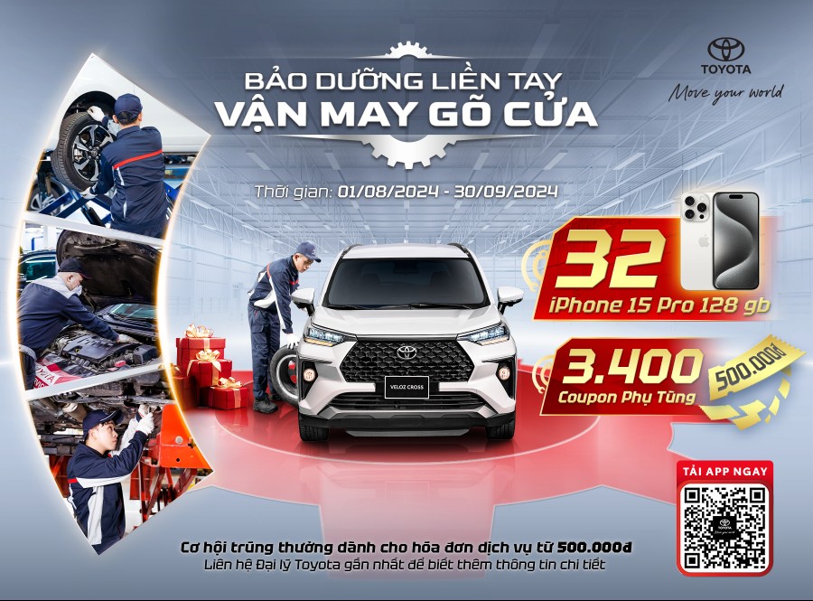 Toyota "hé lộ" ưu đãi hấp dẫn khi bảo dưỡng xe