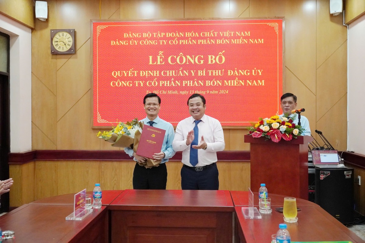 Ông Đỗ Văn Tuấn được bổ nhiệm làm Bí thư, Tổng Giám đốc Công ty CP Phân bón Miền Nam
