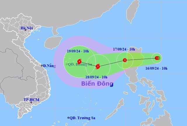 Áp thấp nhiệt đới tiến vào Biển Đông, cảnh báo bão số 4