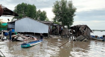 Hàng trăm mét đất ven sông huyện Năm Căn bị cuốn trôi