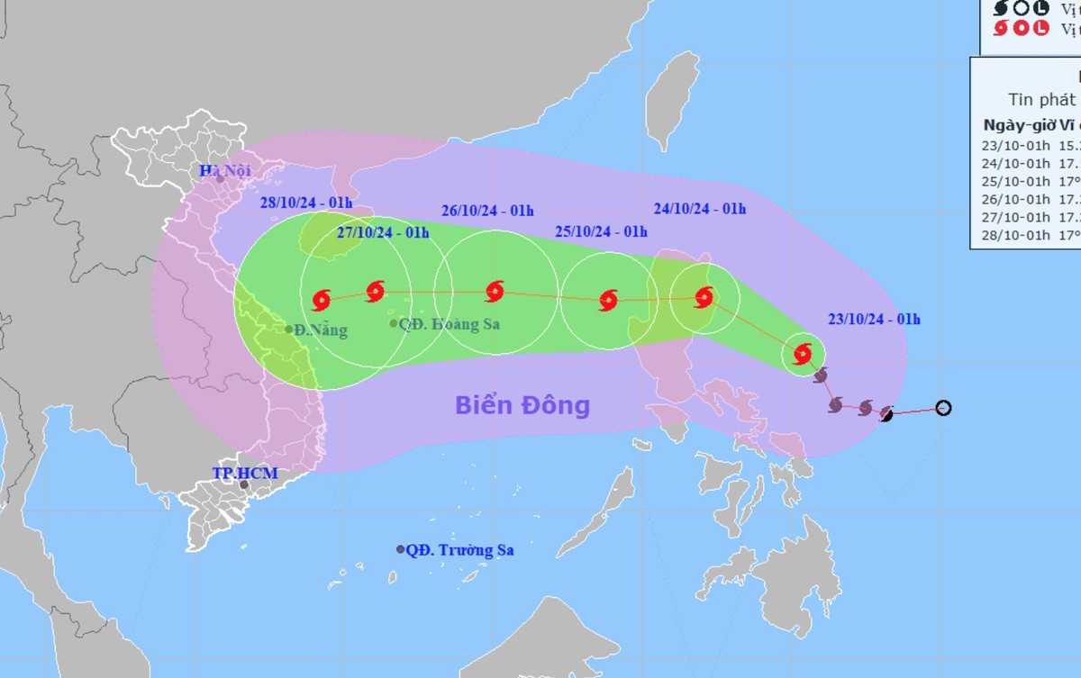 Bão Trà Mi mạnh lên cấp 10, đe dọa khu vực Bắc Biển Đông