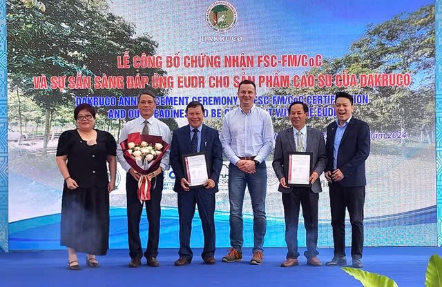 Công ty Cổ phần Cao su Đắk Lắk mở đường vào thị trường EU nhờ chứng nhận FSC