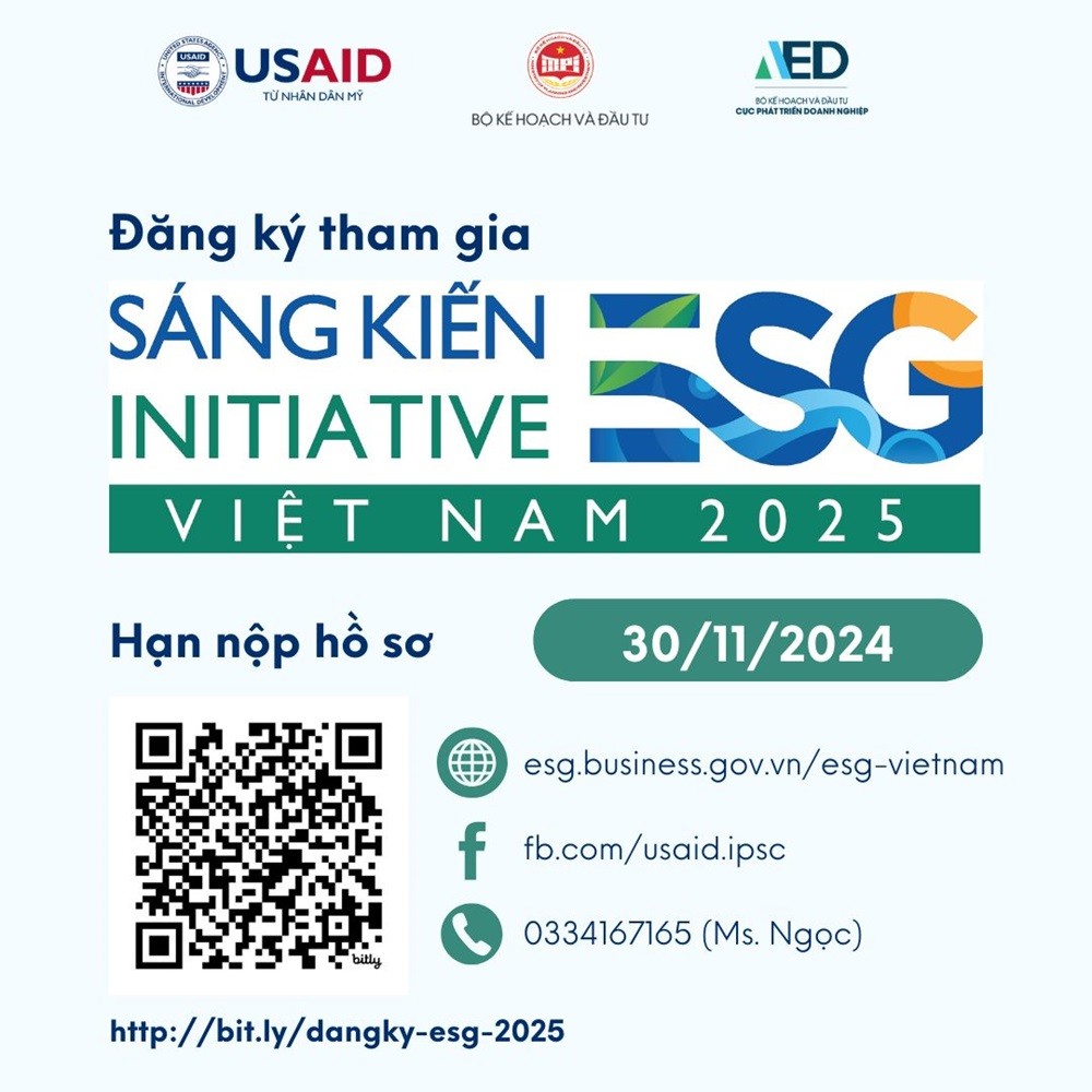 Link đăng ký tham gia Sáng kiến ESG Việt Nam 2025 (Nguồn: IPSC)