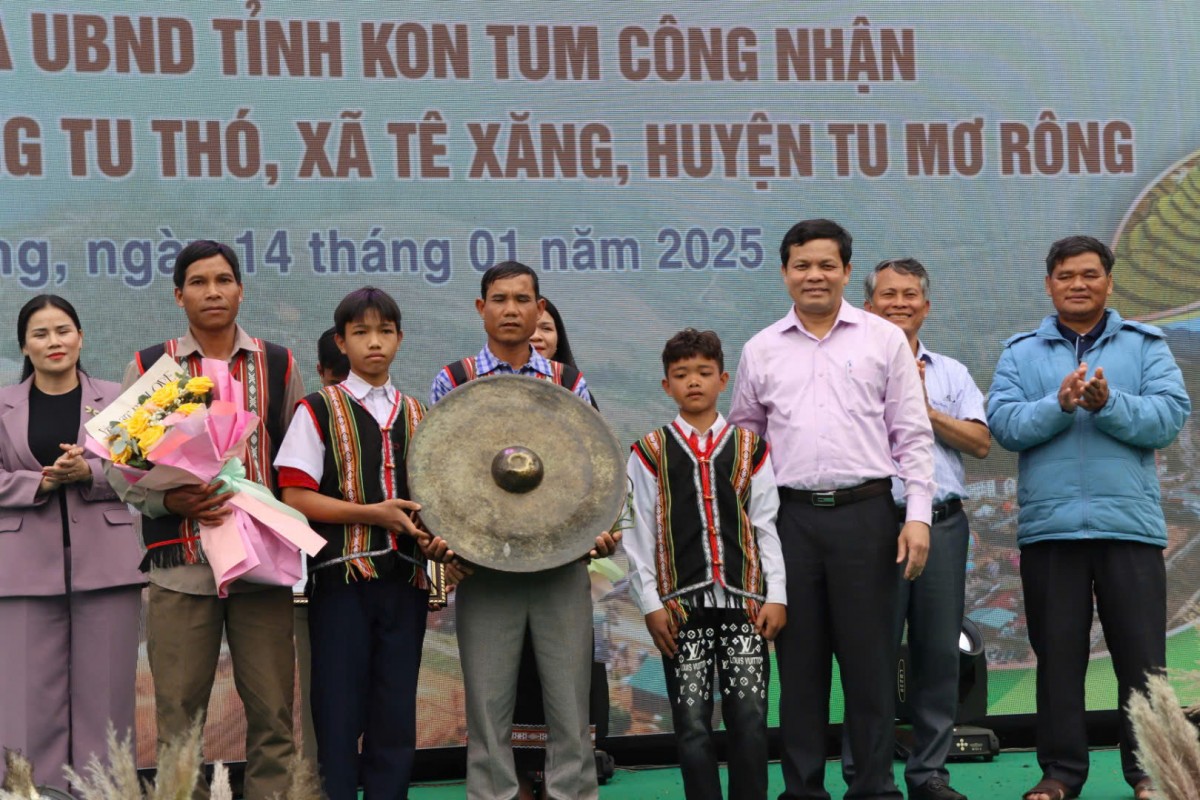 Kon Tum: Công nhận Làng Tái định cư Tu Thó là Làng du lịch cộng đồng