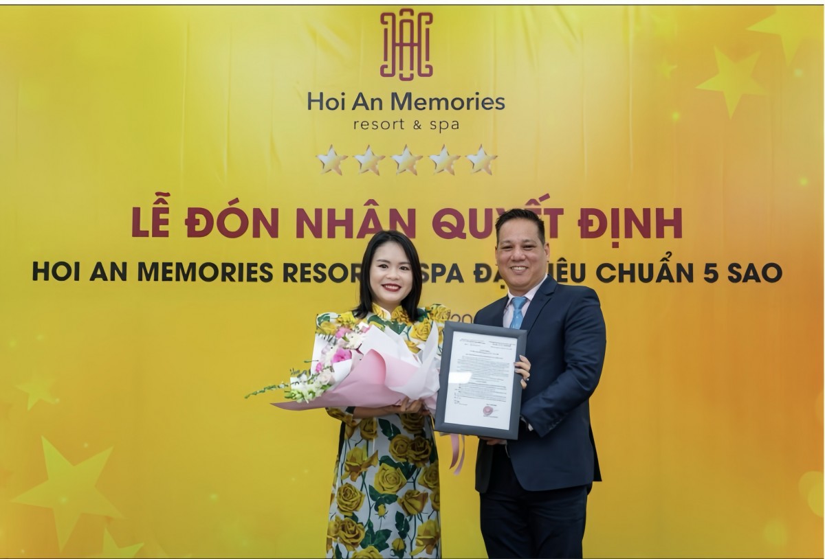 Hoi An Memories Resort & Spa chính thức được công nhận đạt chuẩn Resort 5 Sao
