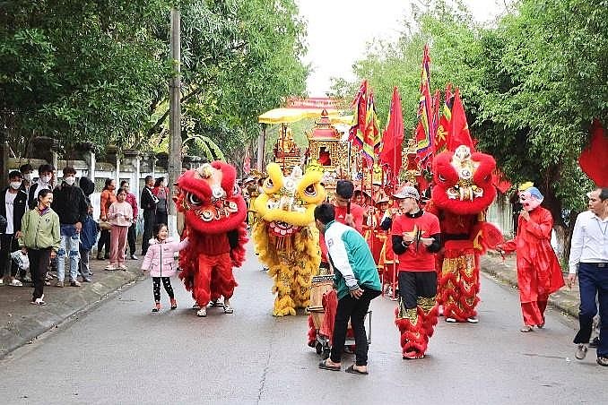 Lễ khai hội đình Đền Công – miếu Cổ Linh diễn ra vào ngày 11/2. Ảnh tư liệu.