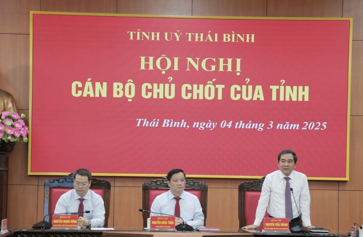 Thái Bình: Tổ chức hội nghị cán bộ chủ chốt của tỉnh năm 2025