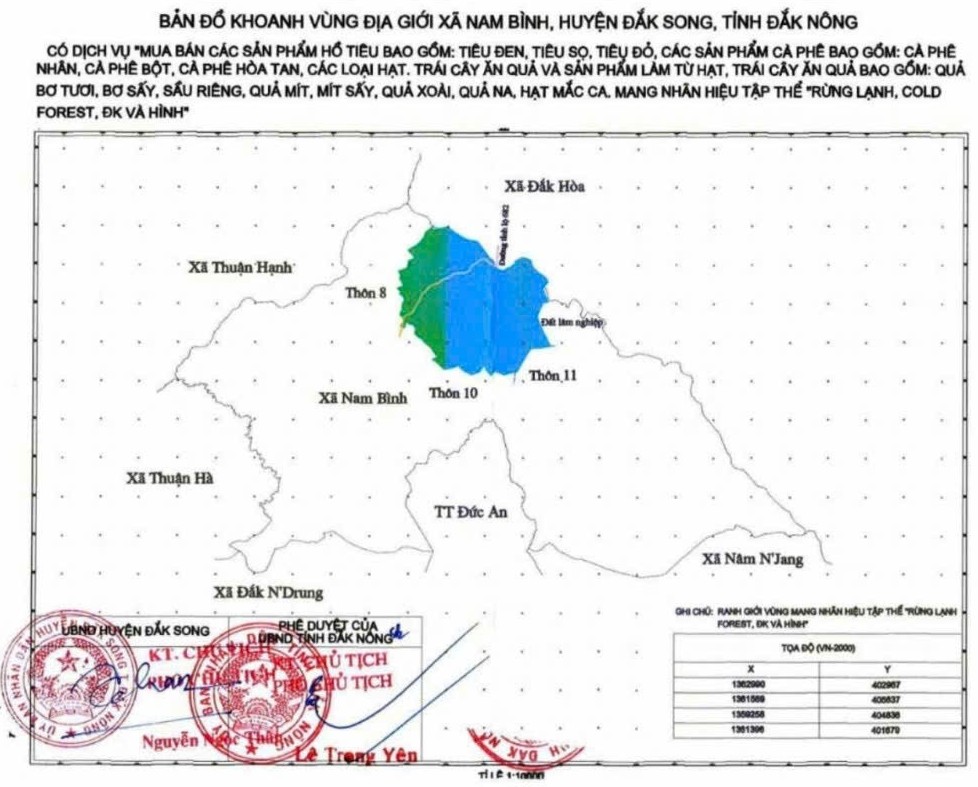 Đắk Nông: Sử dụng tên địa danh “Rừng Lạnh” để đăng ký bảo hộ nhãn hiệu tập thể