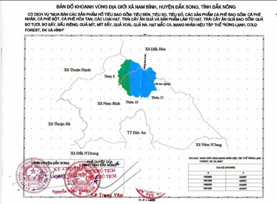 Đắk Nông: Sử dụng tên địa danh “Rừng Lạnh” để đăng ký bảo hộ nhãn hiệu tập thể