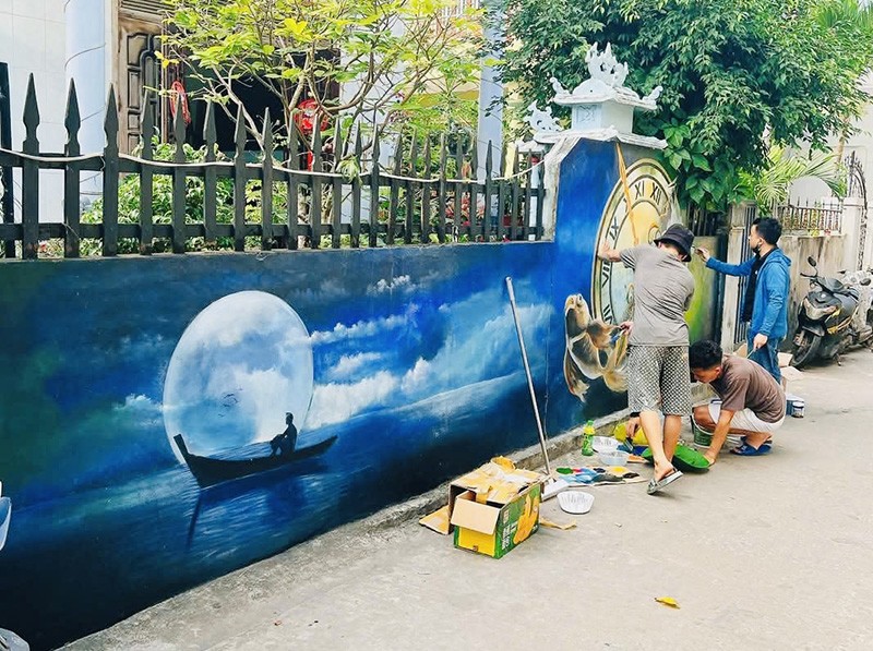 Quảng Bình: Tranh bích họa làng văn hóa du lịch Cảnh Dương sẵn sàng đón du khách tham quan