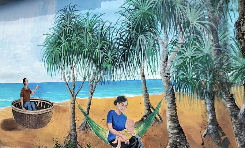 Quảng Bình: Tranh bích họa làng văn hóa du lịch Cảnh Dương sẵn sàng đón du khách tham quan