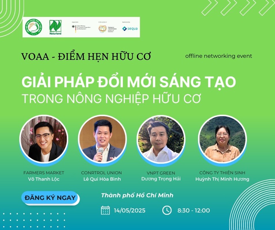 Điểm hẹn hữu cơ: Giải pháp đổi mới sáng tạo trong nông nghiệp hữu cơ