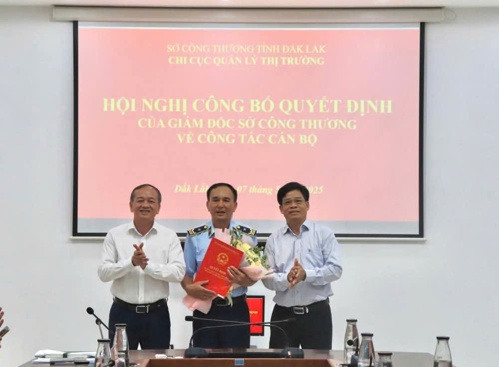 Đắk Lắk bổ nhiệm Chi cục trưởng Chi cục Quản lý thị trường
