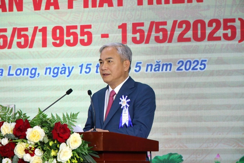 Ông Vũ Anh Tuấn - Phó Bí thư Đảng ủy, Tổng giám đốc Tập đoàn phát biểu tại Lễ kỷ niệm.