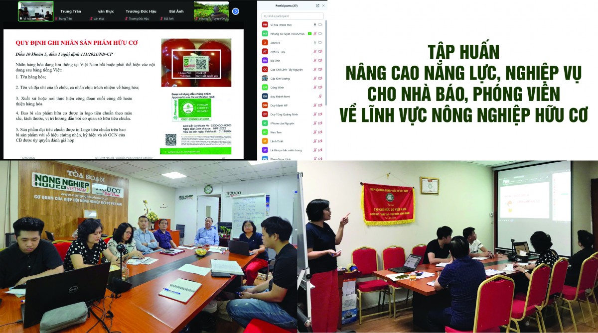 Tập huấn nâng cao năng lực, nghiệp vụ cho nhà báo, phóng viên về lĩnh vực nông nghiệp hữu cơ