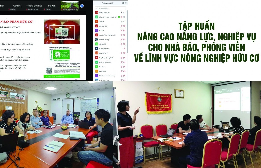 Tập huấn nâng cao năng lực, nghiệp vụ cho nhà báo, phóng viên về lĩnh vực nông nghiệp hữu cơ
