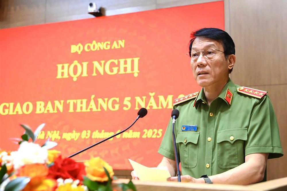 Đại tướng Lương Tam Quang - Bộ trưởng Công an phát biểu tại hội nghị. Ảnh: Bộ Công an