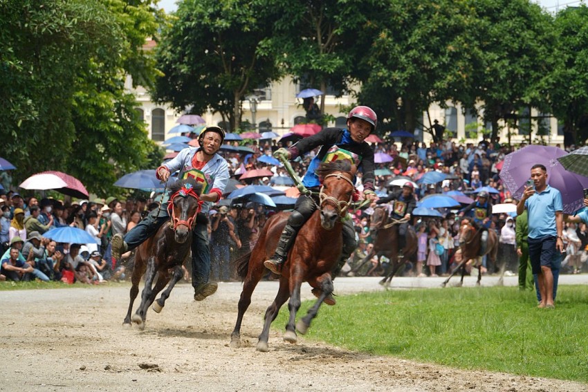 Sôi động giải đua ngựa tại Festival cao nguyên trắng Bắc Hà