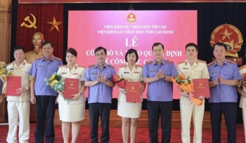 Công bố quyết định bổ nhiệm Viện trưởng, Phó viện trưởng Viện Kiểm sát nhân dân khu vực