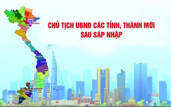 Chủ tịch UBND các tỉnh, thành mới sau sáp nhập