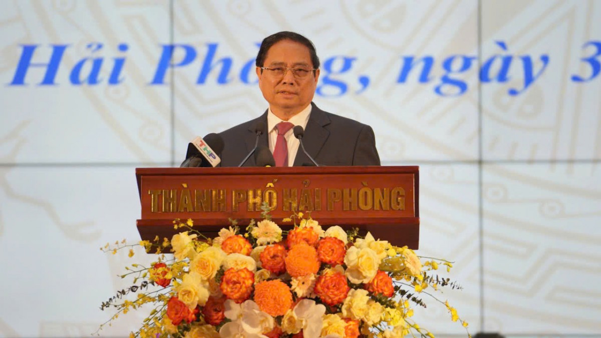 Thủ tướng Phạm Minh Chính dự Lễ công bố sáp nhập Hải Dương – Hải Phòng