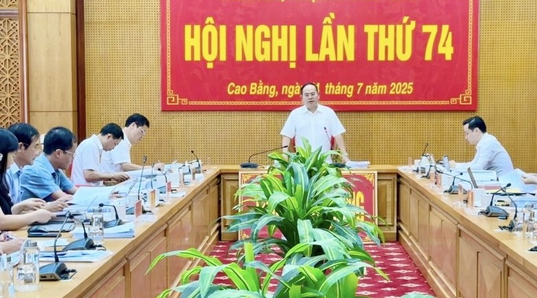 Ban Thường vụ Tỉnh ủy Cao Bằng khoá XIX, nhiệm kỳ 2020 – 2025 tổ chức Hội nghị lần thứ 74