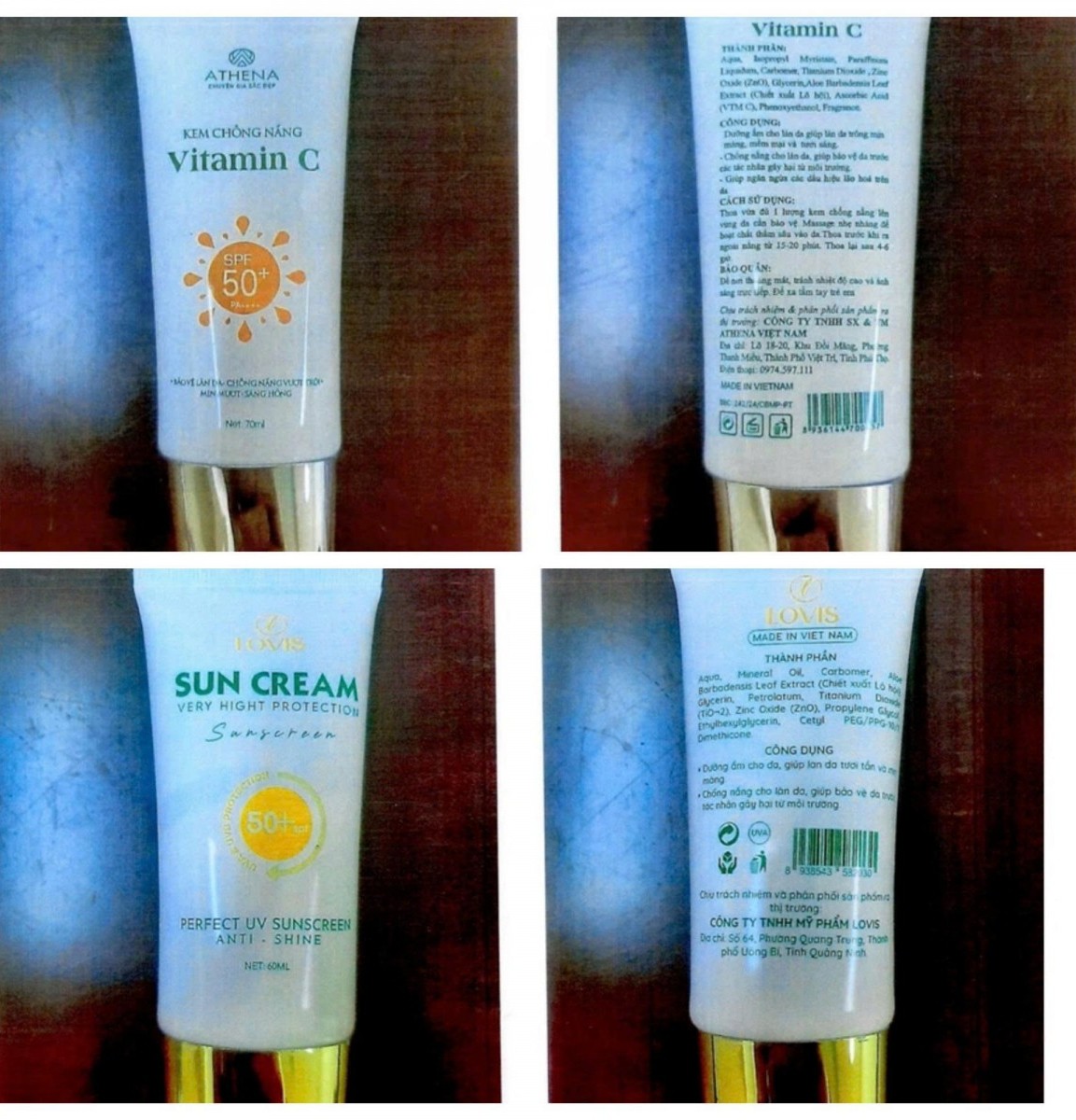 Lâm Đồng: Đình chỉ lưu hành và thu hồi ba sản phẩm mỹ phẩm vi phạm chất lượng