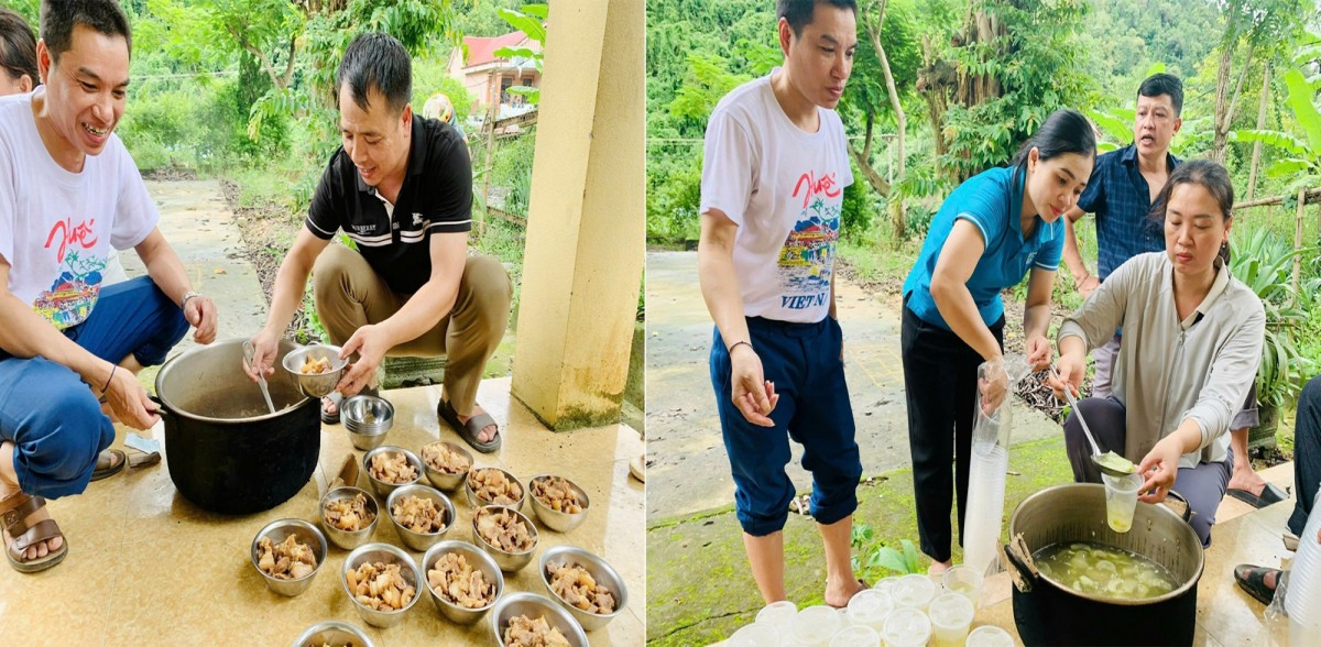 Ấm lòng những suất cơm miễn phí đầy tình yêu thương nơi “rốn lũ”