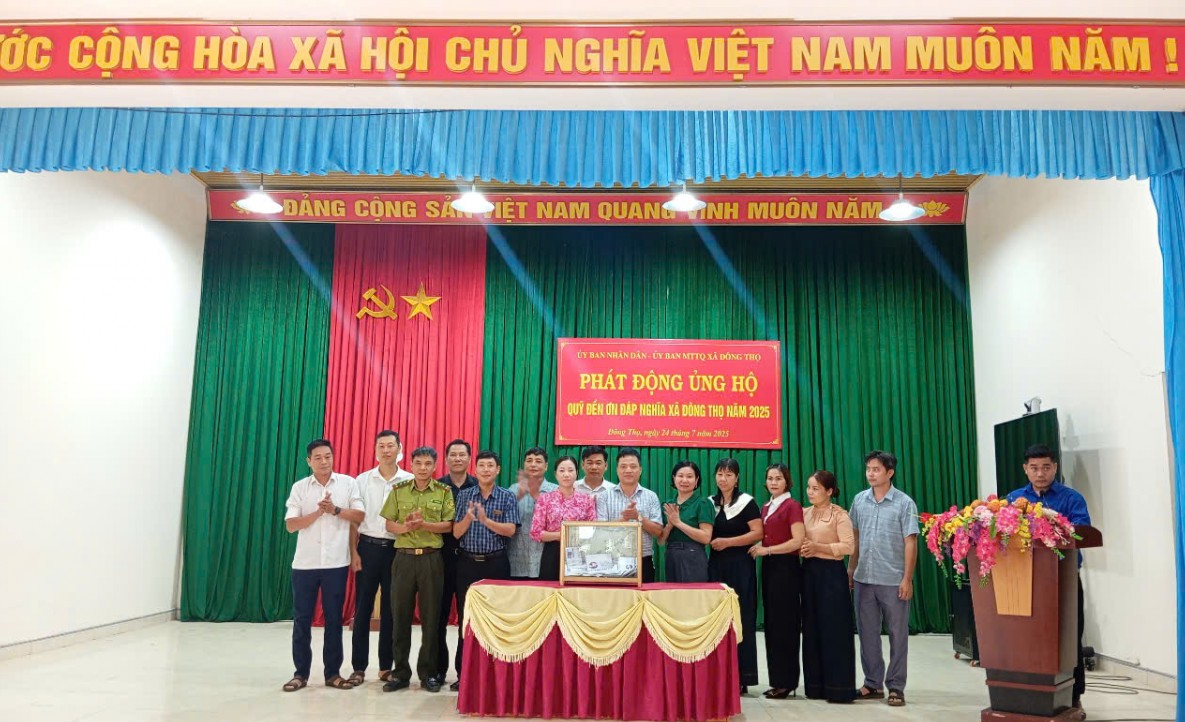 Xã Đông Thọ - tỉnh Tuyên Quang phát động ủng hộ quỹ “Đền ơn đáp nghĩa” năm 2025