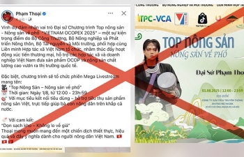 Tự phong làm "đại sứ nông sản" Phạm Thoại bị hủy lời mời tham gia chương trình VIETNAM OCOPEX 2025