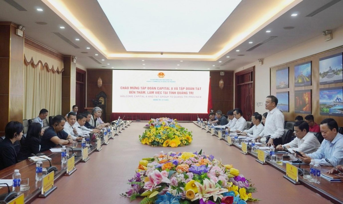Tỉnh Quảng Trị làm việc với tập đoàn Capital A và tập đoàn T&T
