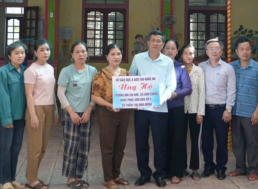 Ngành Giáo dục Nghệ An chủ động phương án hỗ trợ các thầy cô giáo, điểm trường bị thiệt hại do lũ