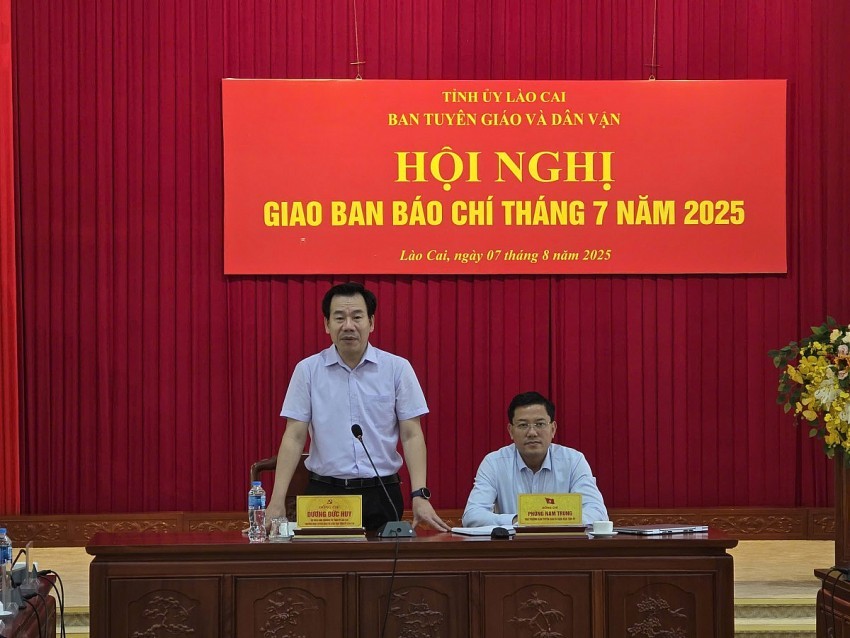 Lào Cai: Hội nghị giao ban báo chí tháng 7/2025