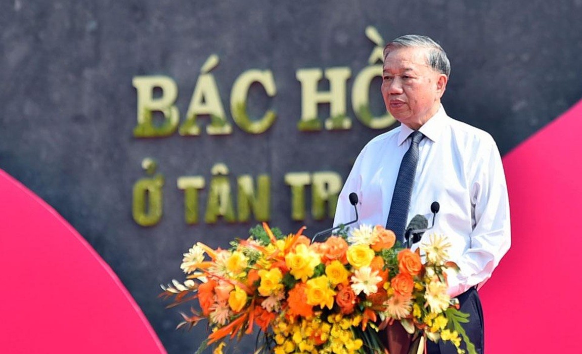 Tổng Bí thư Tô Lâm phát biểu. 