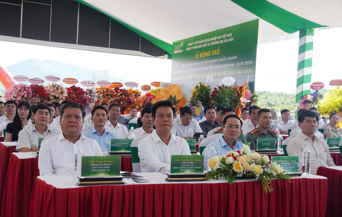 Quảng Trị: Động thổ Dự án Trang trại chăn nuôi lợn công nghệ cao Gia Hân