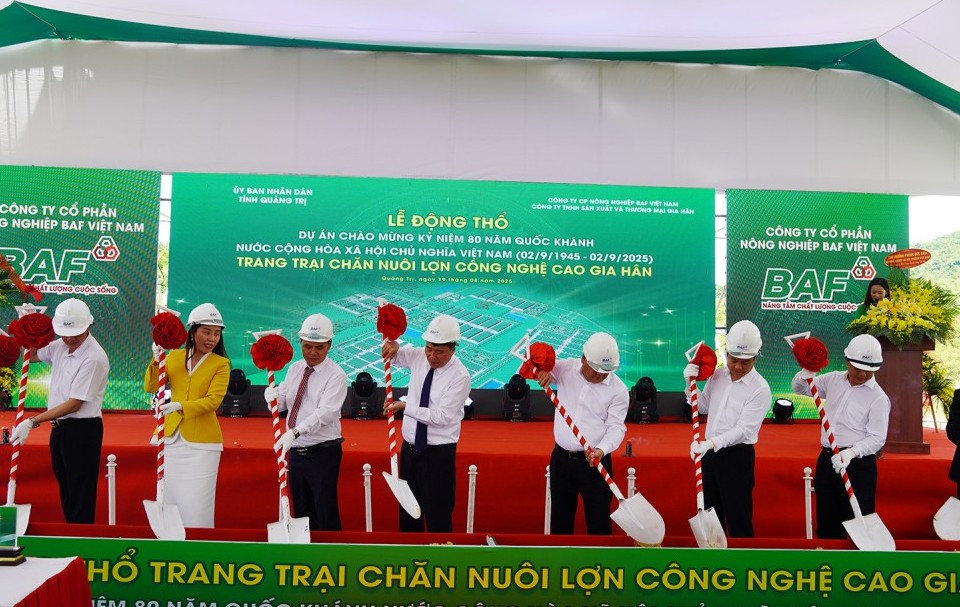 Quảng Trị: Động thổ Dự án Trang trại chăn nuôi lợn công nghệ cao Gia Hân