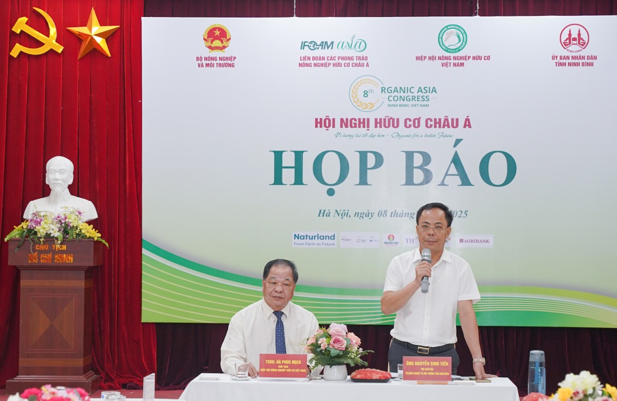 Hội nghị Hữu cơ Châu Á lần thứ 8 được tổ chức vào tháng 9 tại tỉnh Ninh Bình