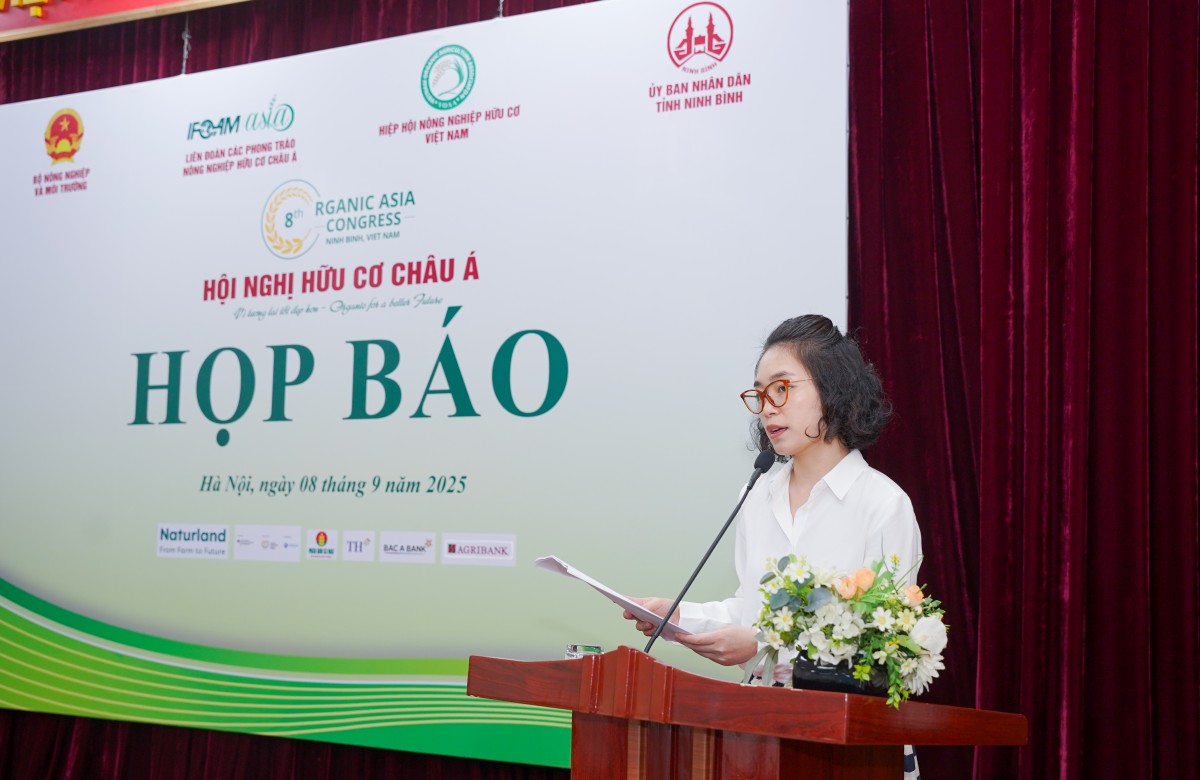 Hội nghị Hữu cơ Châu Á lần thứ 8 được tổ chức vào tháng 9 tại tỉnh Ninh Bình