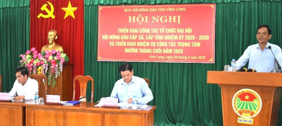 Vĩnh Long triển khai công tác tổ chức Đại hội Hội Nông dân các cấp nhiệm kỳ 2025 – 2030