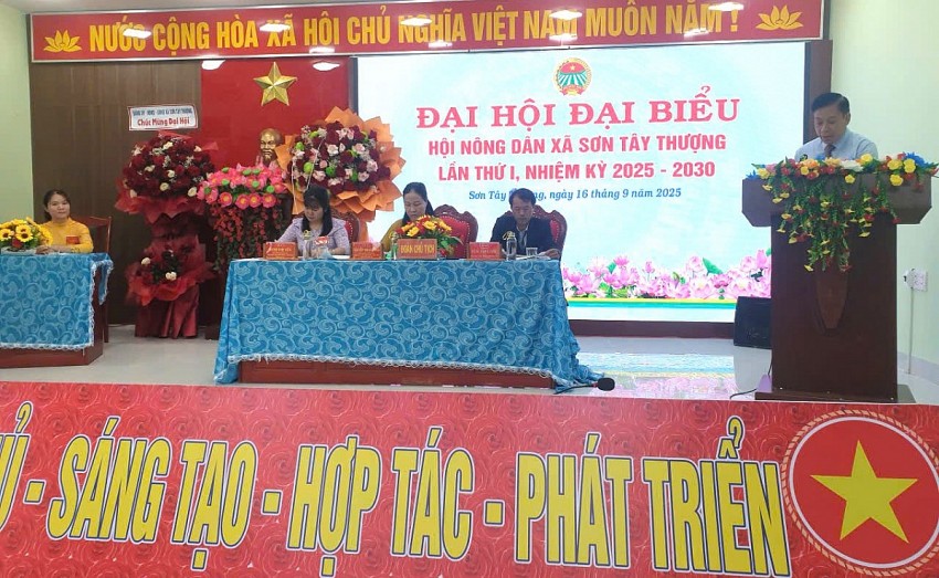 Hội Nông dân xã Sơn Tây Thượng tổ chức Đại hội cấp cơ sở lần thứ I, nhiệm kỳ 2025-2030