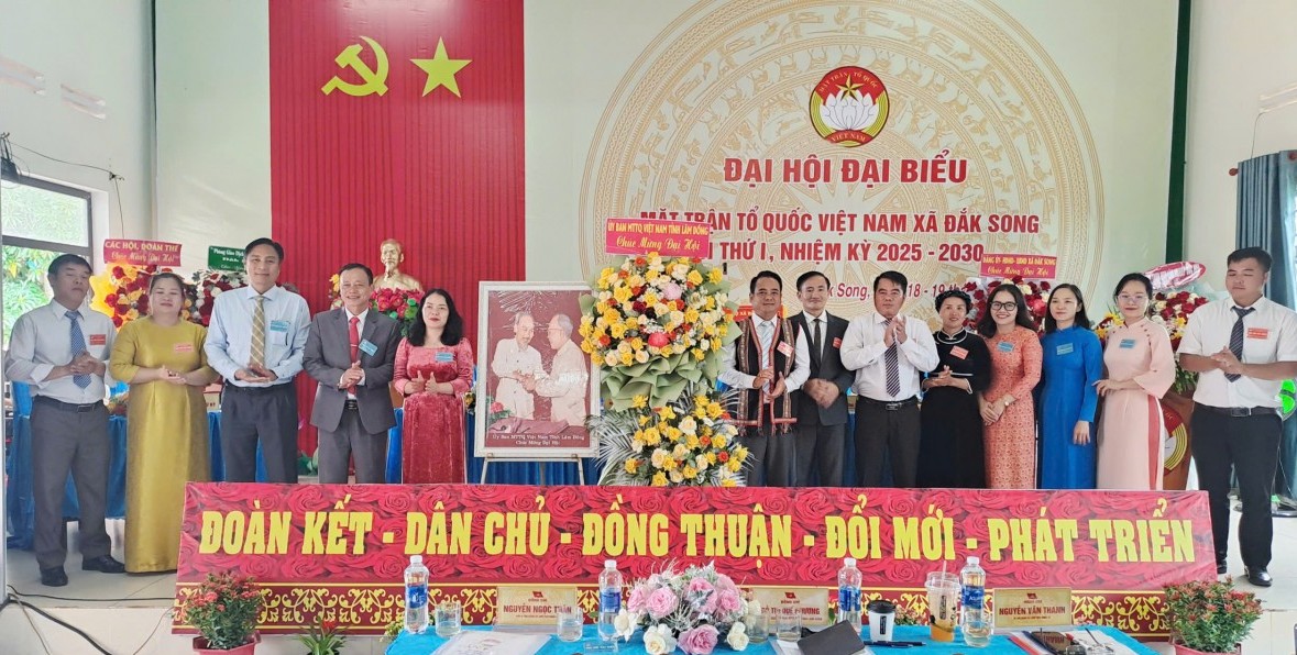 Lâm Đồng: Đại hội MTTQ Việt Nam xã Đắk Song lần thứ I, nhiệm kỳ 2025 - 2030