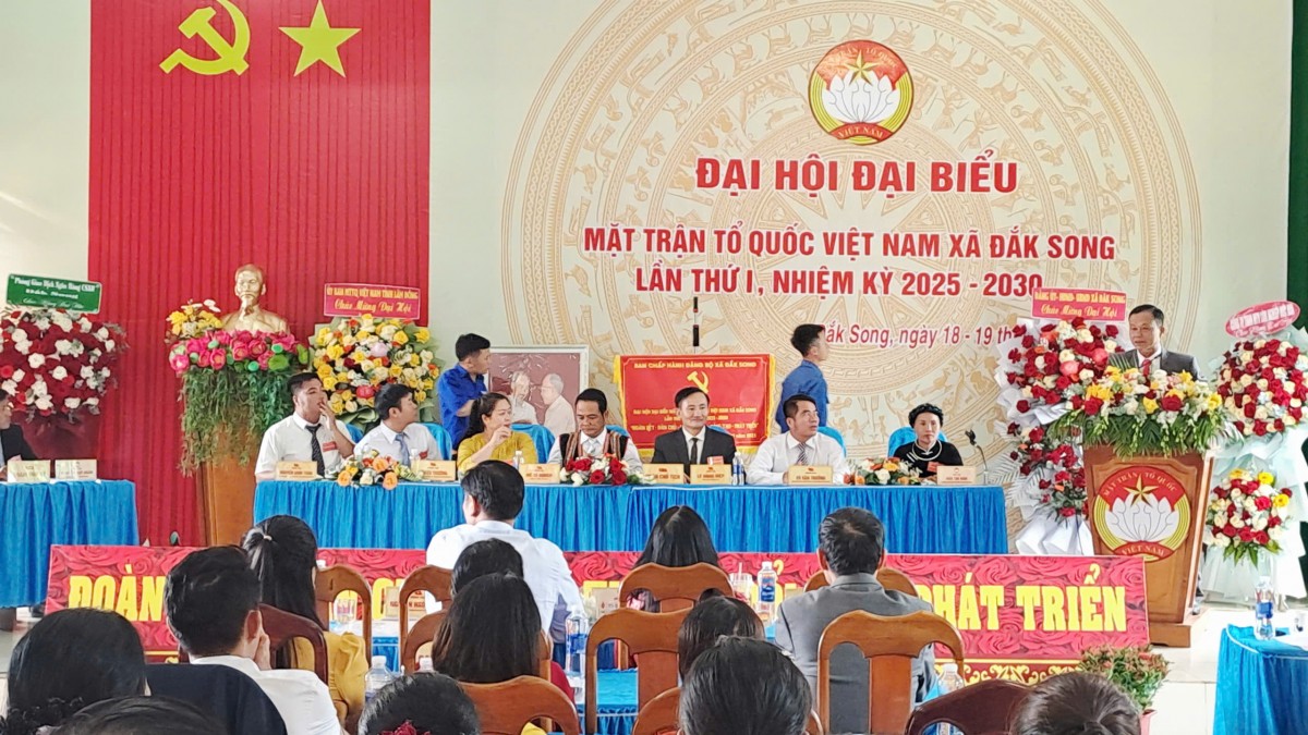Lâm Đồng: Đại hội MTTQ Việt Nam xã Đắk Song lần thứ I, nhiệm kỳ 2025 - 2030