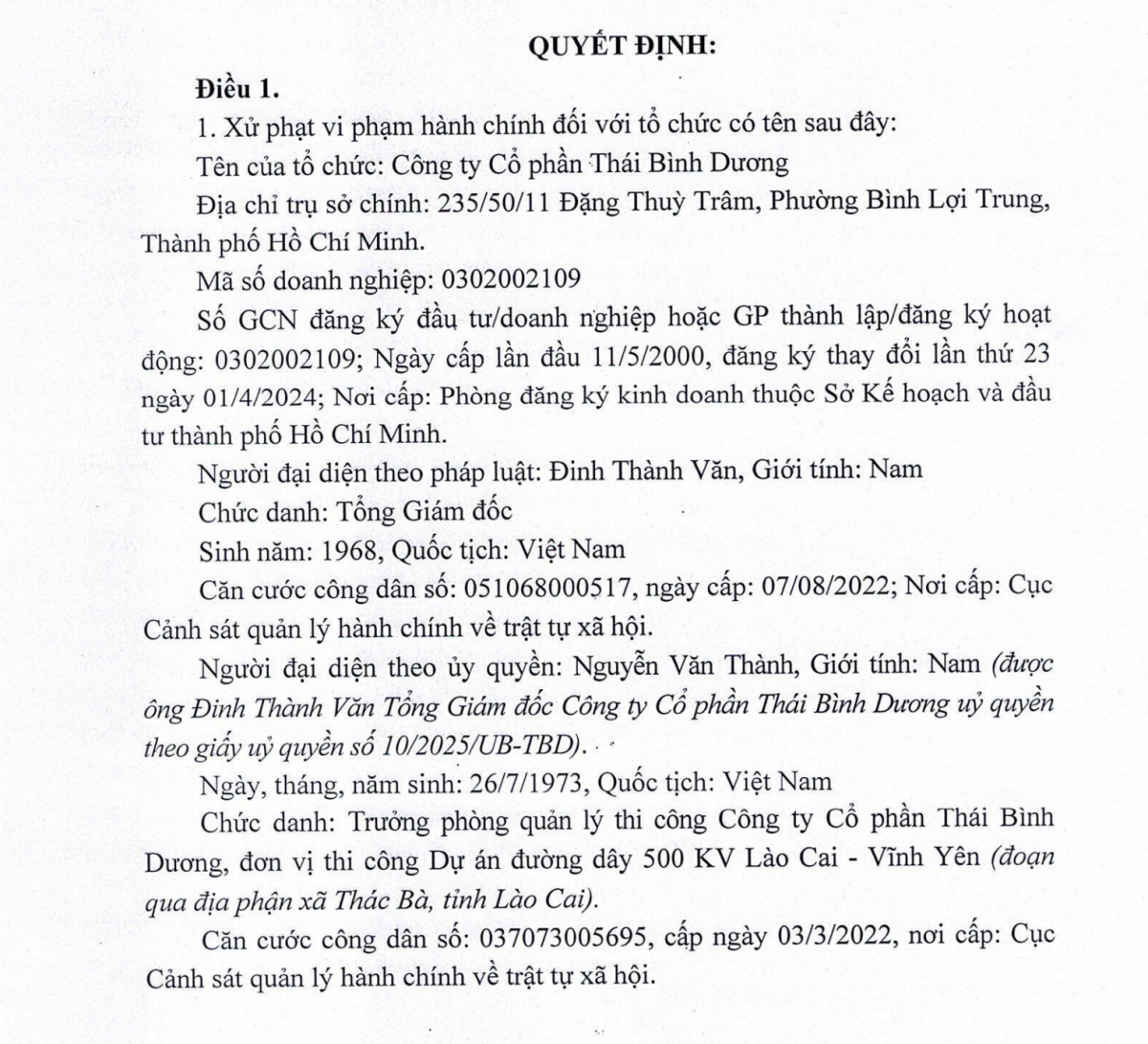 Phá rừng tự nhiên Công ty Cổ phần Thái Bình Dương bị xử phạt 137 triệu đồng