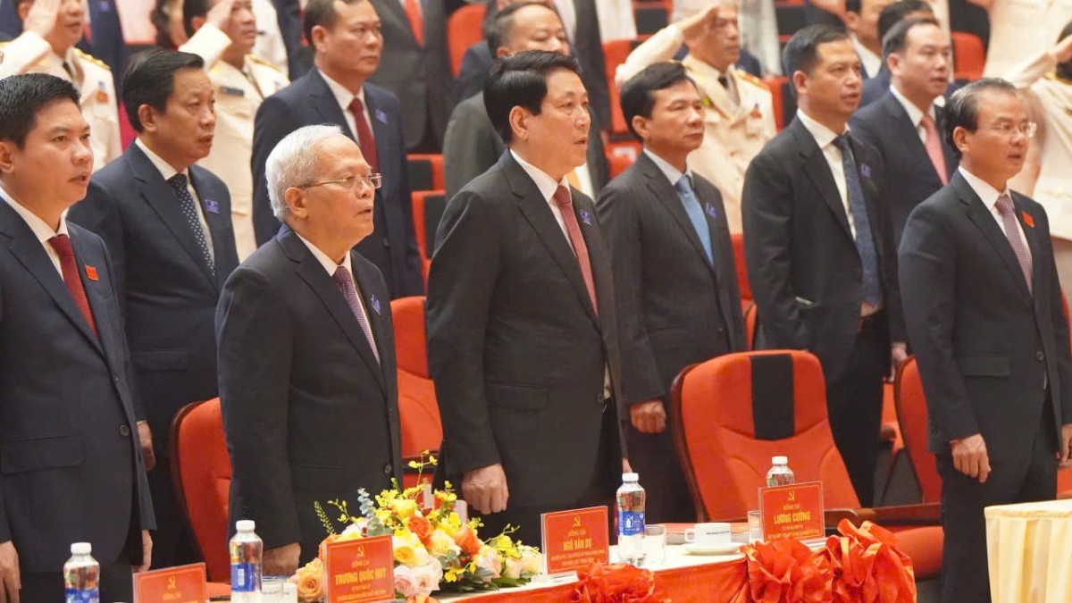 Chủ tịch nước Lương Cường dự và chỉ đạo Đại hội đại biểu Đảng bộ tỉnh Phú Thọ