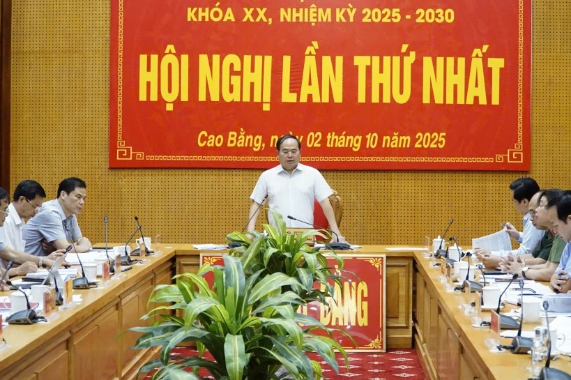 Hội nghị lần thứ nhất, Ban Thường vụ Tỉnh ủy Cao Bằng khóa XX, nhiệm kỳ 2025 - 2030