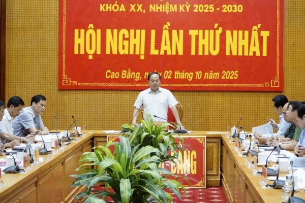 Hội nghị lần thứ nhất, Ban Thường vụ Tỉnh ủy Cao Bằng khóa XX, nhiệm kỳ 2025 - 2030