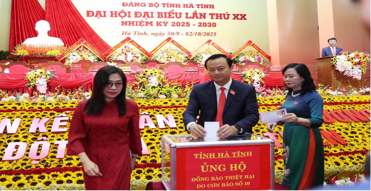 Hà Tĩnh vượt qua bão lũ để Đại hội Đảng bộ thành công tốt đẹp