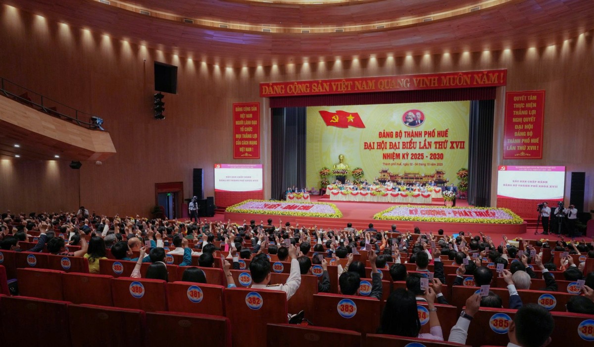 Đại hội Đảng bộ thành phố Huế lần thứ XVII (nhiệm kỳ 2025-2030): Khơi dậy khát vọng phát triển xanh – thông minh – giàu bản sắc