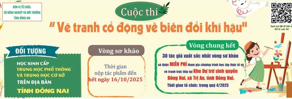Đồng Nai phát động cuộc thi “Vẽ tranh cổ động về biến đổi khí hậu” năm 2025